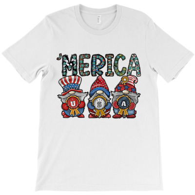 Merica Gnome T-shirt Designed By Omer