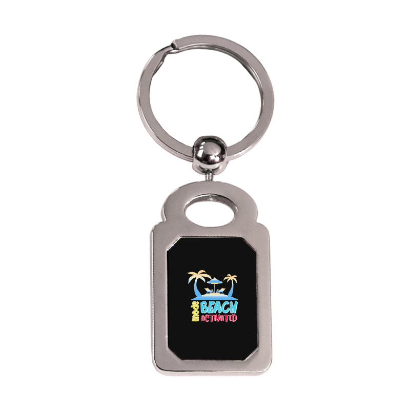 Beach Mode T  Shirt Beach Mode T  Shirt (1) Silver Rectangle Keychain | Artistshot