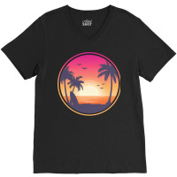 Beach T  Shirt Beach Sunset T  Shirt V-neck Tee | Artistshot