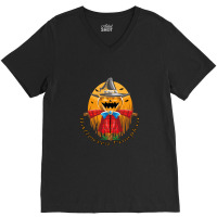 Halloween Wooden Pumpkin V-neck Tee | Artistshot