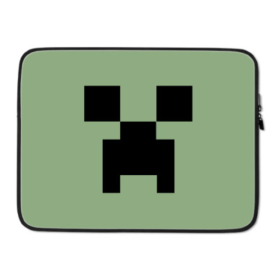 Minecraft Creeper For Green Laptop Sleeve Designed By Ofutlu
