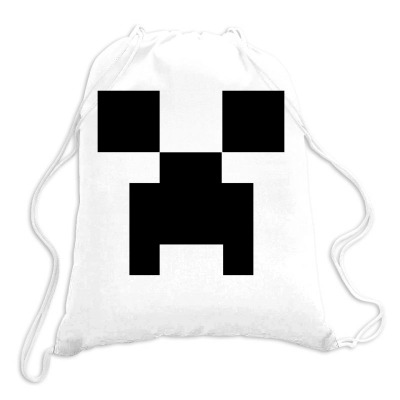 Minecraft Creeper For Green Drawstring Bags Designed By Ofutlu
