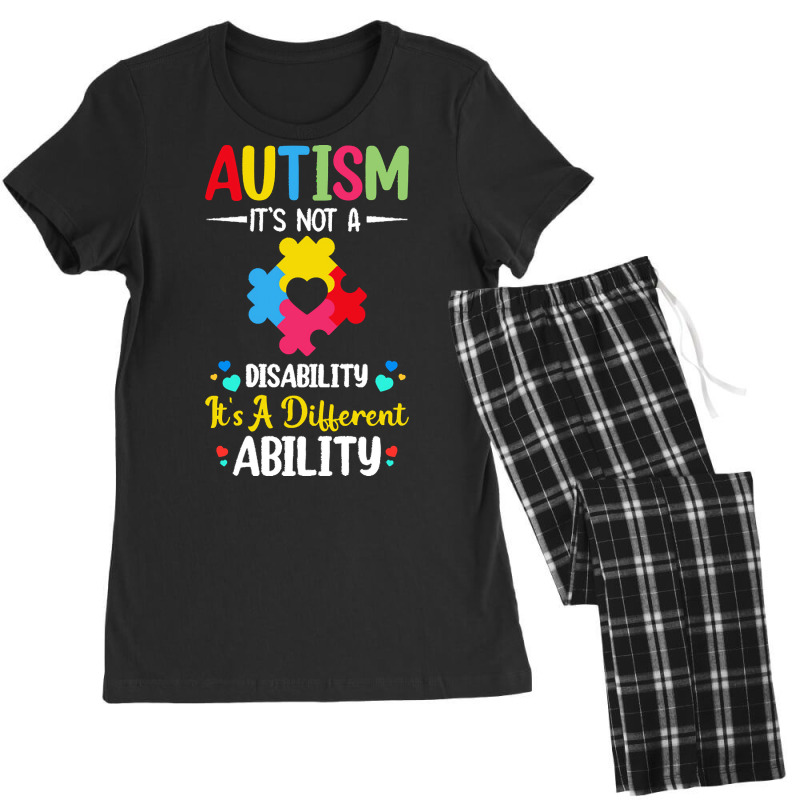 Autism Its Not A Disability Its A Dif T  Shirt Autism It's Not A Disab Women's Pajamas Set by spenceralycia444 | Artistshot