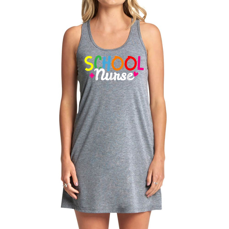 School Nurse Cute Registered Nurse Back To School Nursing T Shirt Tank Dress | Artistshot