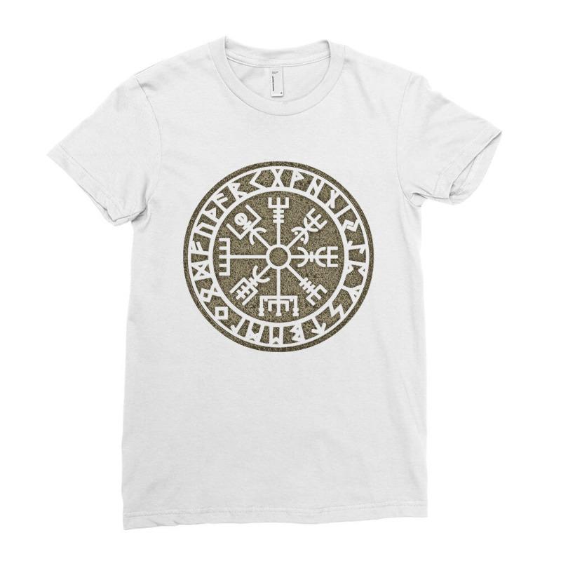 Vegvisir, Viking Compass, Norse, Symbol, Protection, Nordic, Vikings E Ladies Fitted T-Shirt by xirrotella | Artistshot