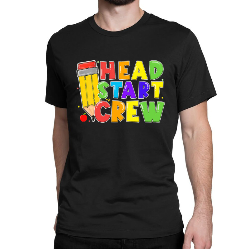 Womens Head Start Crew Student Teachers Back To School Kid Boy Girl V Classic T-shirt by xirrotella | Artistshot