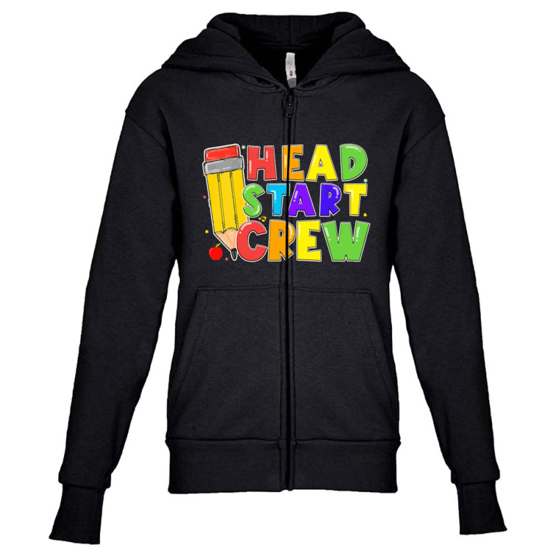 Womens Head Start Crew Student Teachers Back To School Kid Boy Girl V Youth Zipper Hoodie by xirrotella | Artistshot