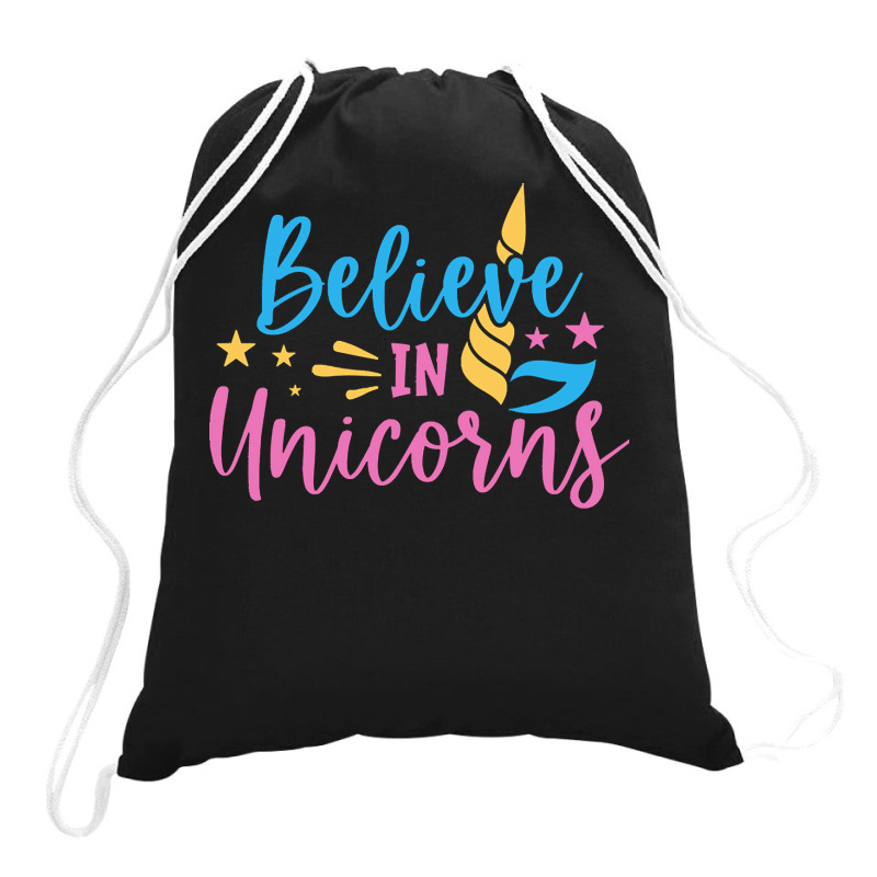 Believe N Unicorns T  Shirtbelieve în Unicorns T  Shirt Drawstring Bags | Artistshot