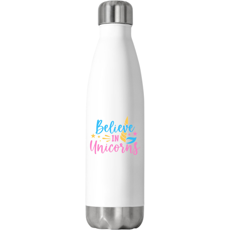 Believe N Unicorns T  Shirtbelieve în Unicorns T  Shirt Stainless Steel Water Bottle | Artistshot