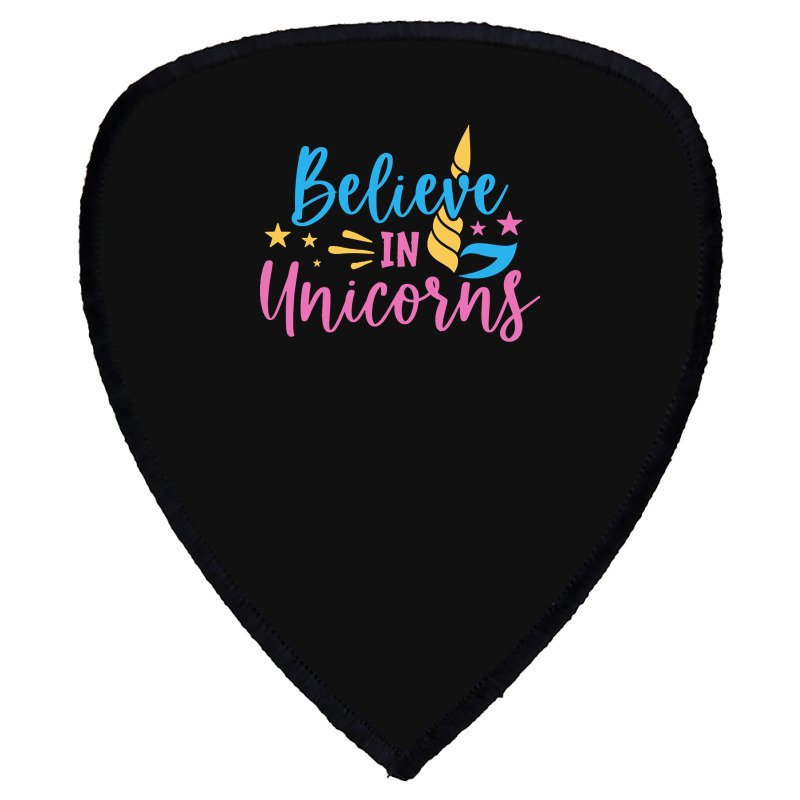 Believe N Unicorns T  Shirtbelieve în Unicorns T  Shirt Shield S Patch | Artistshot