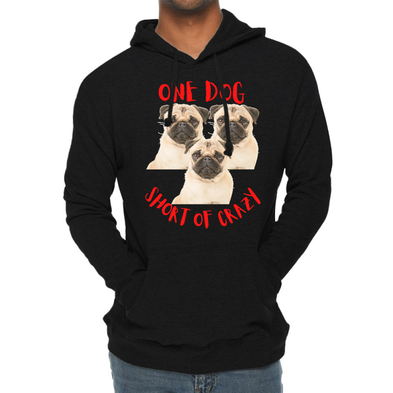 One Dog Short Of Crazy T  Shirtone Dog Short Of Crazy T  Shirt (10) Lightweight Hoodie | Artistshot