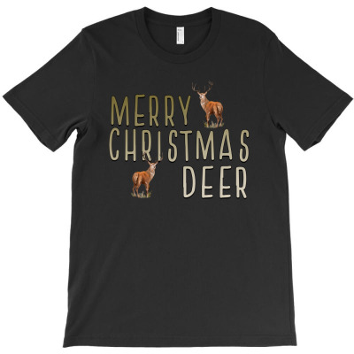 Merry Christmas Deer T-shirt Designed By Alemin