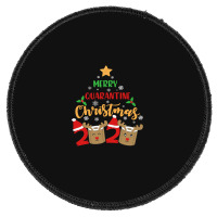 Merry Quarantine Christmas 2020 Round Patch | Artistshot