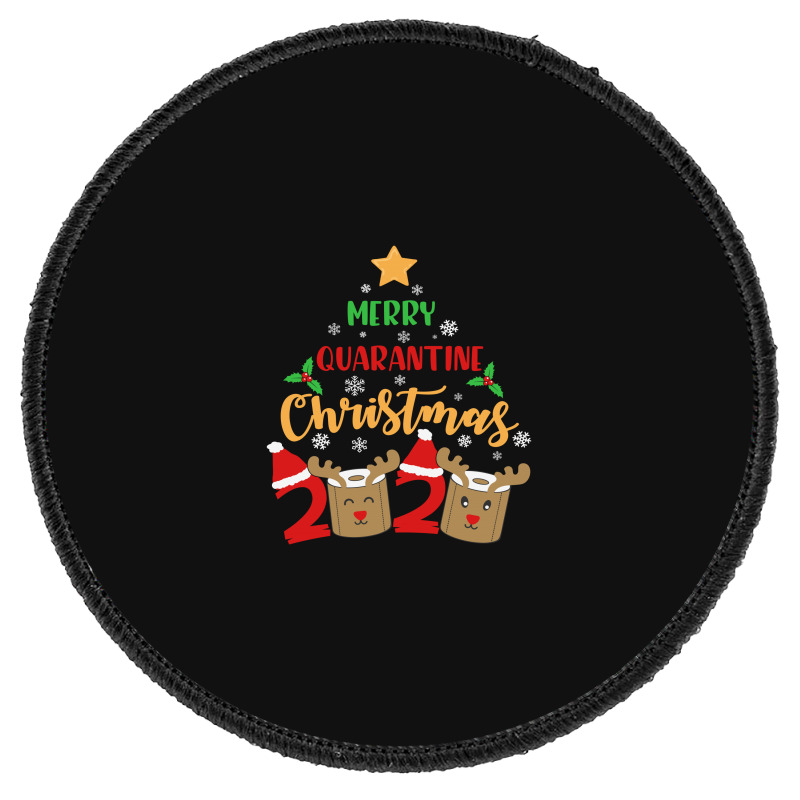 Merry Quarantine Christmas 2020 Round Patch | Artistshot