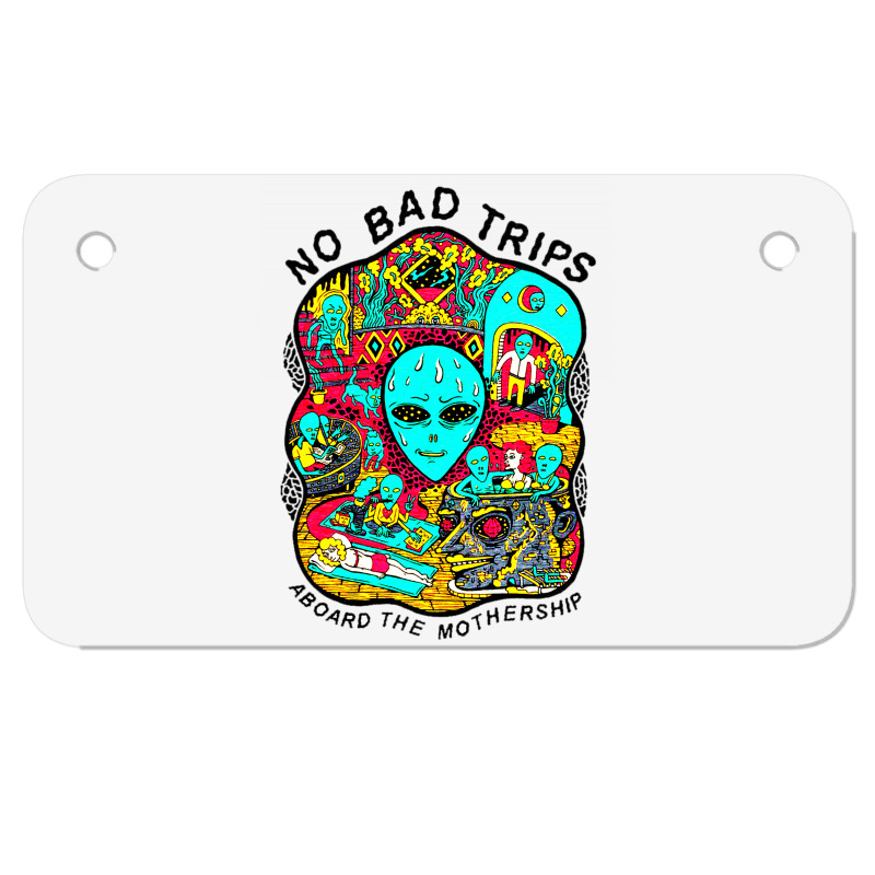 No Bad Trips Motorcycle License Plate | Artistshot