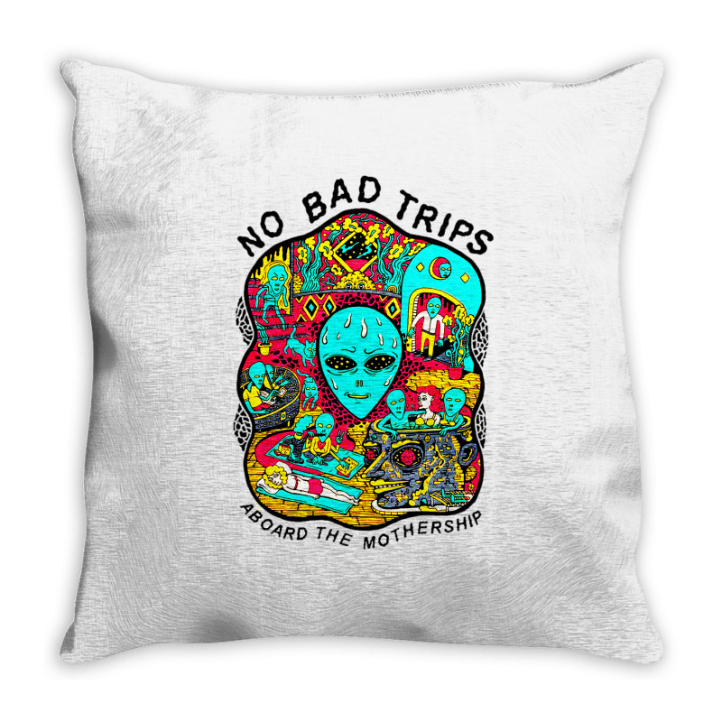 No Bad Trips Throw Pillow | Artistshot