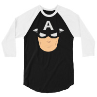 Captain America Mask 3/4 Sleeve Shirt | Artistshot