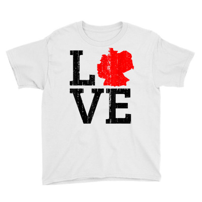 Germany German Map Love T Shirt Youth Tee Designed By Tuanbrieana