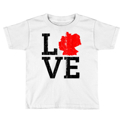 Germany German Map Love T Shirt Toddler T-shirt Designed By Tuanbrieana