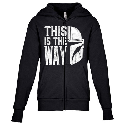 This Is The Way Youth Zipper Hoodie Designed By Rslt