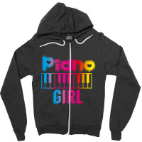 Piano Girl Zipper Hoodie | Artistshot