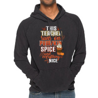 This Teacher Wins On Pumpkin Spice And Everything Nice Vintage Hoodie | Artistshot