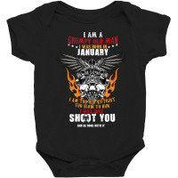 I Am A Grumpy Old Man Moto January Baby Bodysuit | Artistshot