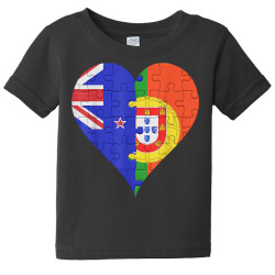 new zealander portuguese flag heart t shirt Baby Tee | Artistshot