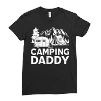 Mens Camping Daddy Funny Outdoors Mountain Camping Father's Day T Shir Ladies Fitted T-shirt | Artistshot