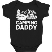 Mens Camping Daddy Funny Outdoors Mountain Camping Father's Day T Shir Baby Bodysuit | Artistshot