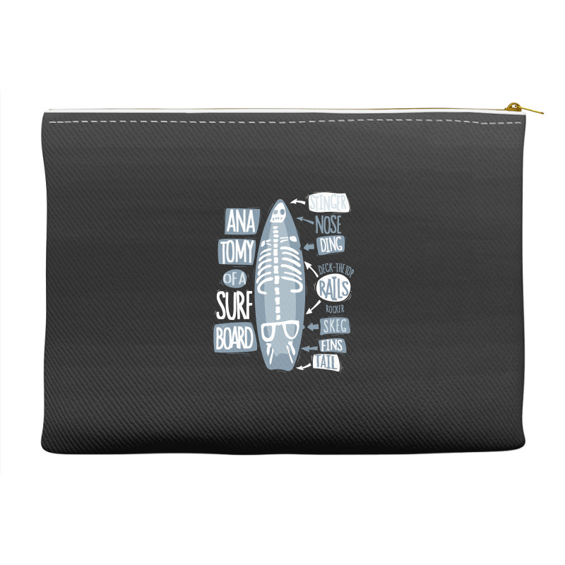 Funny Anatomy Of A Surfboard Accessory Pouches | Artistshot