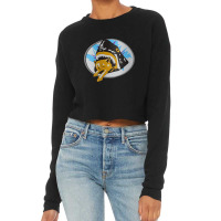 Shark Cat Pineapple Express Cropped Sweater | Artistshot