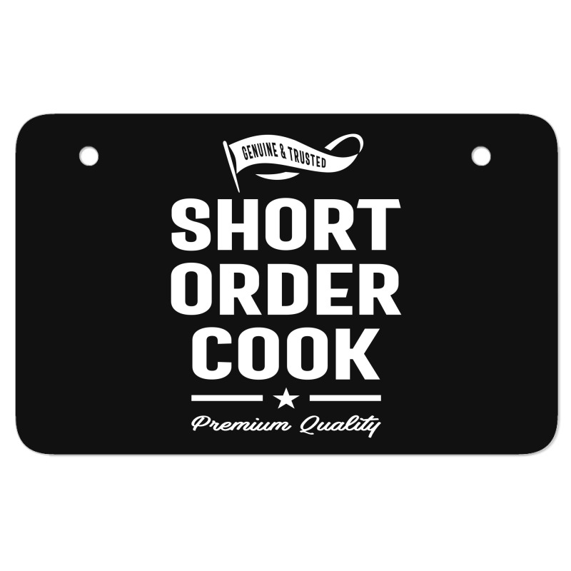 Short Order Cook Job Title Gift Atv License Plate | Artistshot