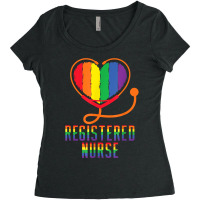 Registered Nurse Stethoscope Lesbian Gay Transgender Lgbt T Shirt Women's Triblend Scoop T-shirt | Artistshot