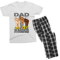 Womens Hand Dad Of A Warrior Cortical Visual Impairment Men's T-shirt Pajama Set | Artistshot