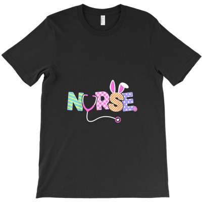Nurse Easter Bunny Ears Nursing Easter Egg Stethoscope Women T-shirt Designed By Hajarbor