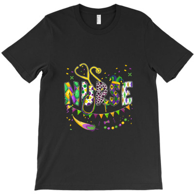 Nurse Mardi Gras Leopard Festival Party Lover Apparel T-shirt Designed By Hajarbor