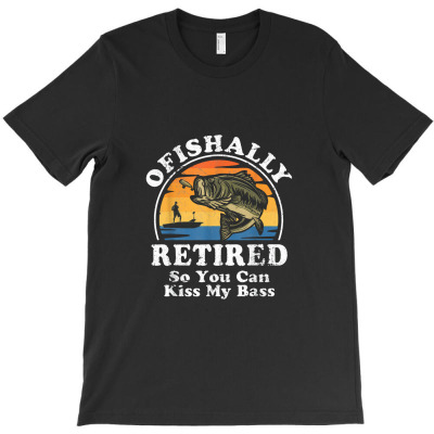 Ofishally Retired Funny Bass Fishing Retirement Gift For Men T-shirt Designed By Hajarbor