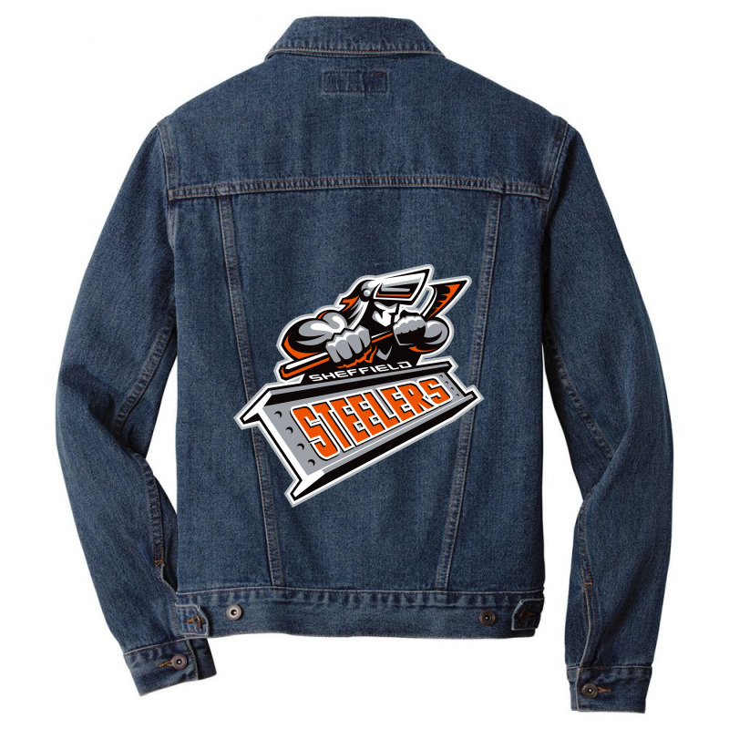 Sheffield Steelers #ffa500 Men Denim Jacket by bodas | Artistshot