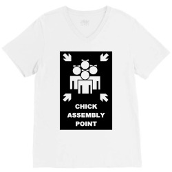 chick assembly point V-Neck Tee | Artistshot