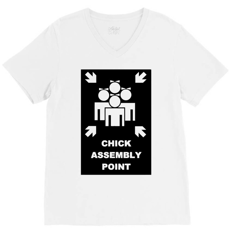 Chick Assembly Point V-neck Tee | Artistshot