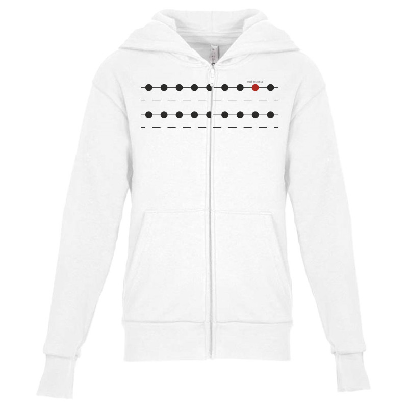 Not Normal Youth Zipper Hoodie by minimalist | Artistshot