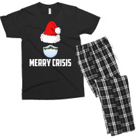 Merry Crisis Happy New Fear Lets Celebrate Quarantined Christmas Men's T-shirt Pajama Set | Artistshot