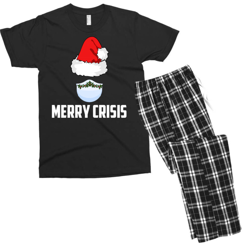 Merry Crisis Happy New Fear Lets Celebrate Quarantined Christmas Men's T-shirt Pajama Set | Artistshot