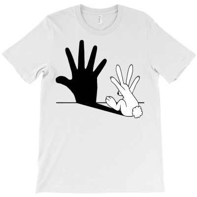 Rabbit Hand Shadow T-shirt Designed By Ismatul Umi