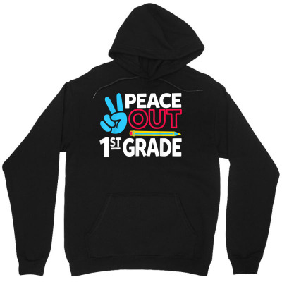 Peace Out 1st Grade Last Day Of School Teacher Girl Boy T Shirt Unisex Hoodie Designed By Haleikade