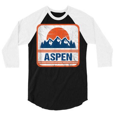 Retro Vintage Aspen Colorado Gift T Shirt 3/4 Sleeve Shirt Designed By Dazel