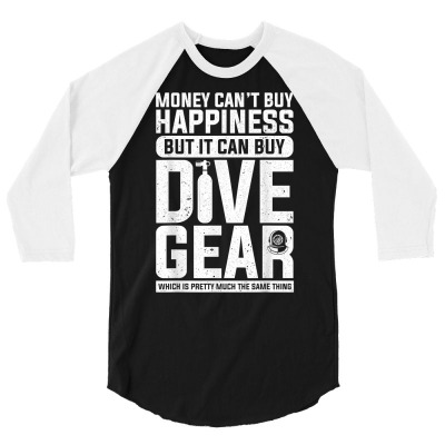 Funny Dive Gear Diving Design For Divers T Shirt 3/4 Sleeve Shirt Designed By Enigmaa
