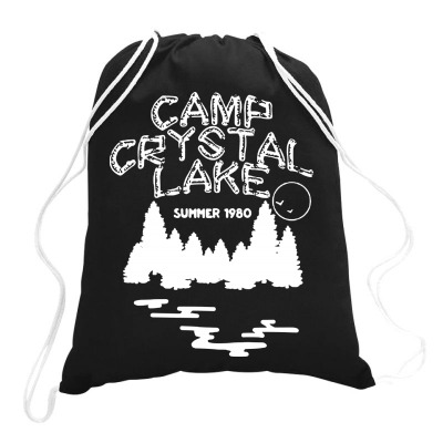 Camp Crystal Lake Drawstring Bags Designed By Onju12gress
