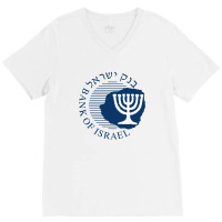 Bank Of Israel Seal V-neck Tee | Artistshot